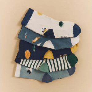 Chaussettes courtes enfant en coton Silas "Artic Sea" Liewood