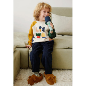 Chaussons enfant en peluche Aviaja "Ours"