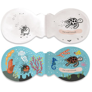 Livre de bain magique à colorier "Fish & Friends" (6 mois-5 ans) Wee Gallery
