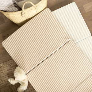 Matelas de voyage pliant pour bébé Coton 60x120 cm "Rayé" Kadolis