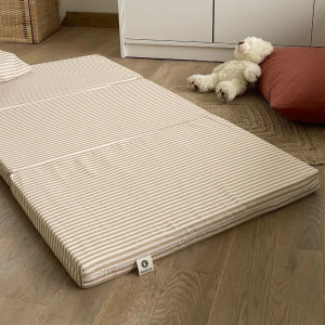 Matelas de voyage pliant pour bébé Coton 60x120 cm "Rayé" Kadolis