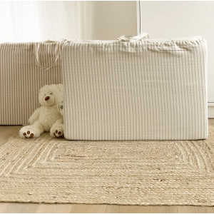 Matelas de voyage pliant pour bébé Coton 60x120 cm "Rayé" Kadolis