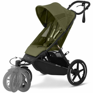 Poussette Avi Spin chassis noir "Moss Green"