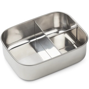 Boîte à goûter compartimentée en inox et silicone Arthur "Universe Navy" Liewood