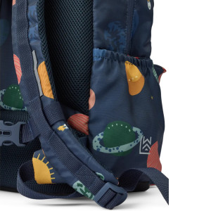 Sac à dos enfant A4 (36 cm) en PET recyclé Johnny School "Universe Navy" Liewood