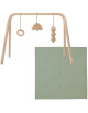 Tapis de jeu TAMI "Vert Lichen" +  Arche d'éveil en bois et jouets NAHO