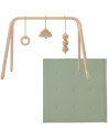 Tapis de jeu TAMI "Vert Lichen" +  Arche d'éveil en bois et jouets NAHO