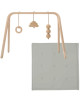 Tapis de jeu TAMI "Gris Farrow" +  Arche d'éveil en bois et jouets NAHO