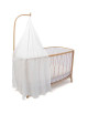 Voile Ciel de Lit en gaze de coton bio "White Veil" pour berceau KUMI et lit KIMI