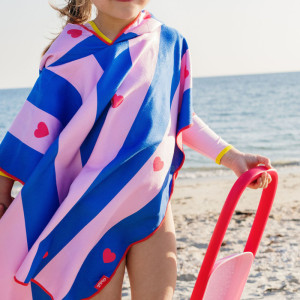 Poncho de plage microfibre enfant "Cerise" (1-6 ans) Quut