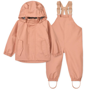 Ensemble (Veste + Salopette) imperméable en PET recyclé Manu "Pale Tuscany"
