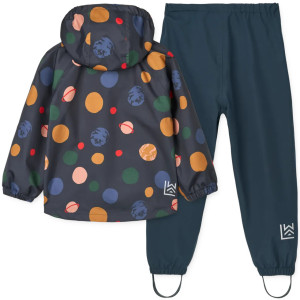 Ensemble (Veste + Pantalon) imperméable en PET recyclé Pedia "Universe Navy' Liewood