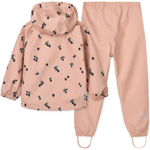 Ensemble (Veste + Pantalon) imperméable en PET recyclé Pedia "Berry Tuscany" Liewood