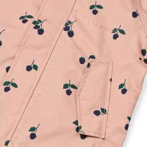 Ensemble (Veste + Pantalon) imperméable en PET recyclé Pedia "Berry Tuscany" Liewood