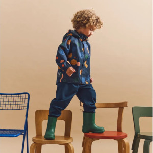 Ensemble (Veste + Pantalon) imperméable en PET recyclé Pedia "Universe Navy' Liewood