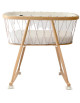 Berceau en bois KUMI "Bois de Rose" (Matelas Mousse) + Roues