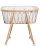 Berceau en bois KUMI "Noisette" (Matelas Mousse) + Roues