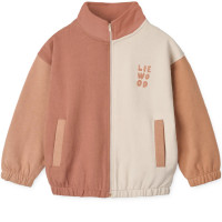 Sweat enfant zippé en coton bio Cassius 'Tuscany Rose Mix'