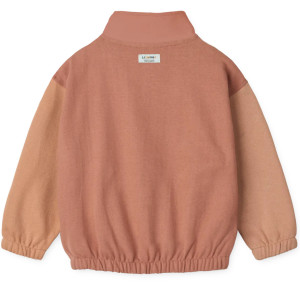 Sweat enfant zippé en coton bio Cassius 'Tuscany Rose Mix' Liewood