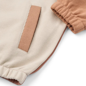 Sweat enfant zippé en coton bio Cassius 'Tuscany Rose Mix' Liewood