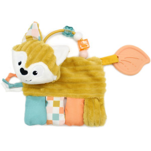 Hochet d'activités en velours "Cyranos le Renard" Deglingos