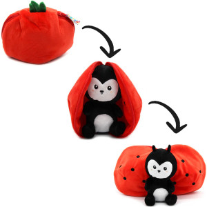 Peluche Flipetz réversible "Comet la Coccinelle & Tomate" Déglingos