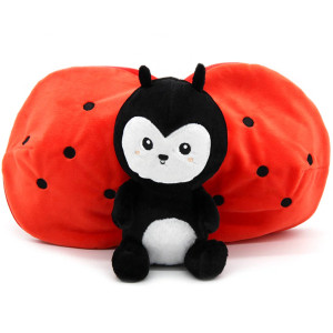 Peluche Flipetz réversible "Comet la Coccinelle & Tomate" Déglingos