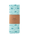1 maxi-lange en gaze de coton bio "Sous-Marin" (120x120)