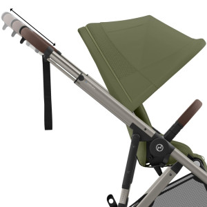  Poussette eGazelle S châssis taupe "Moss Green" Cybex