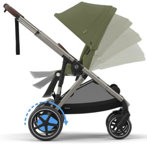  Poussette eGazelle S châssis taupe "Moss Green" Cybex