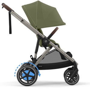  Poussette eGazelle S châssis taupe "Moss Green" Cybex