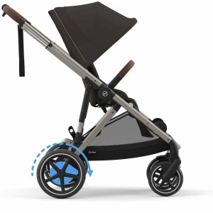  Poussette eGazelle S châssis taupe "Chocolate Brown" Cybex