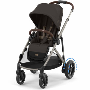  Poussette eGazelle S châssis taupe "Chocolate Brown" Cybex