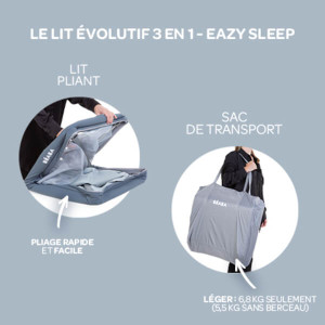 Lit parapluie 3 en 1 Eazy sleep "Galet" Beaba