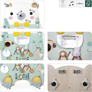 Tableau d'activités en bois Sweet Cocoon "Ourson" (18-36 mois) Janod