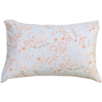Taie d'oreiller en coton bio "Yukari Douceur Corail" (40x60)