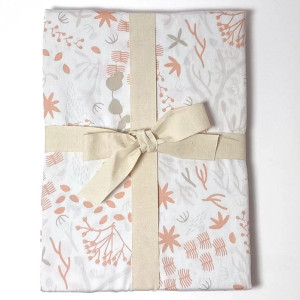 Taie d'oreiller en coton bio "Yukari Douceur Corail" (40x60)