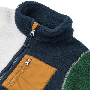 Veste polaire en PET recyclé Nolan Pile "Peppermint Multi Mix"