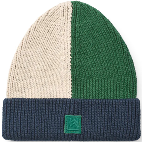 Bonnet en tricot coton bio Ezra "Classic Navy Mix"