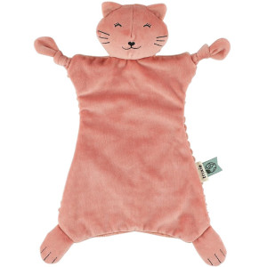 Doudou bébé fille en coton bio "Mrs Chat" Trixie