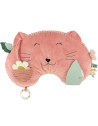 Coussin d'activités en coton bio "Mrs Chat" (3 mois et +)