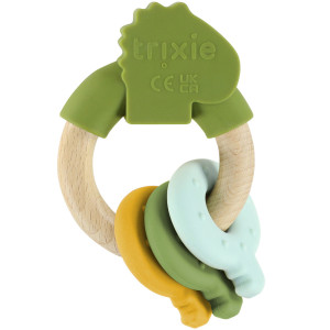 Hochet en bois et silicone "Mr Dino" Trixie