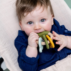 Hochet en bois et silicone "Mr Dino" Trixie