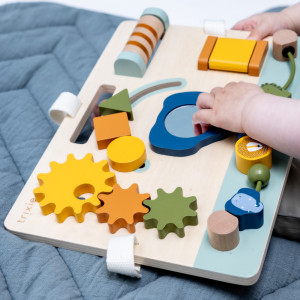 Panneau d'activités en bois "Mrs Elephant" (6 mois et +)