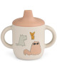 Tasse d'apprentissage à bec et anses en silicone Neil "Cats and Dogs"