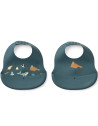 Bavoirs à poche en silicone Ember "Arctic Sea" (6-36 mois) (x2)