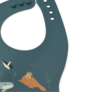Bavoirs à poche en silicone Ember "Artic Sea" (6-36 mois) (x2) Liewood