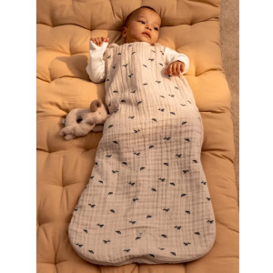 Turbulette été bébé en coton bio Flora "Mini Baleine" (0-6 mois) Liewood