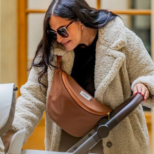 Sac banane à langer en coton "Noisette" Mellipou