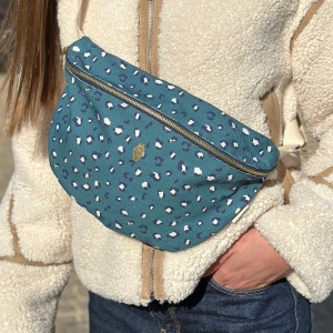Sac banane à langer en coton Bob "Graou Orage" (XL) Milinane